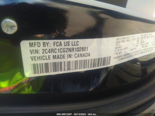Chrysler Voyager 2022 2C4RC1CG2NR102801 Image 10