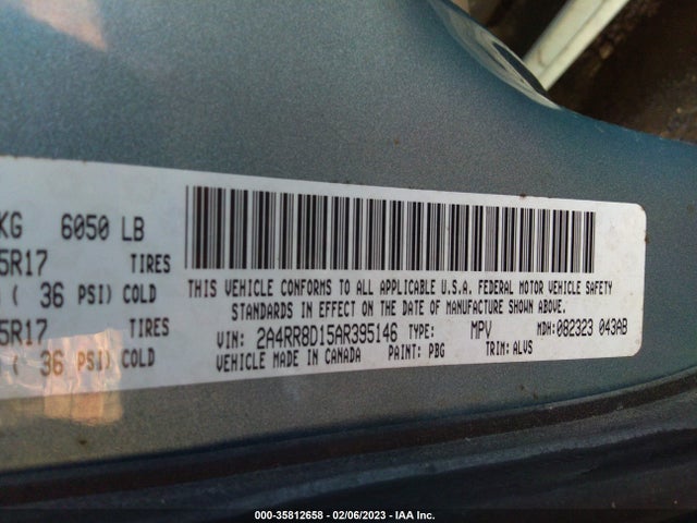 2A4RR8D15AR395146 Chrysler Town & Country