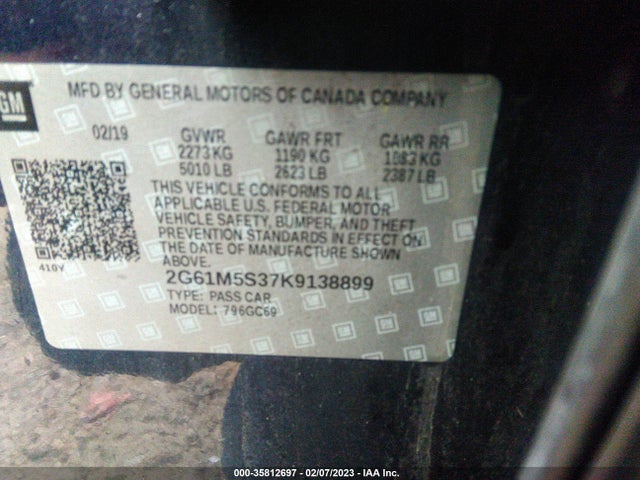 2G61M5S37K9138899 Cadillac XTS LUXURY