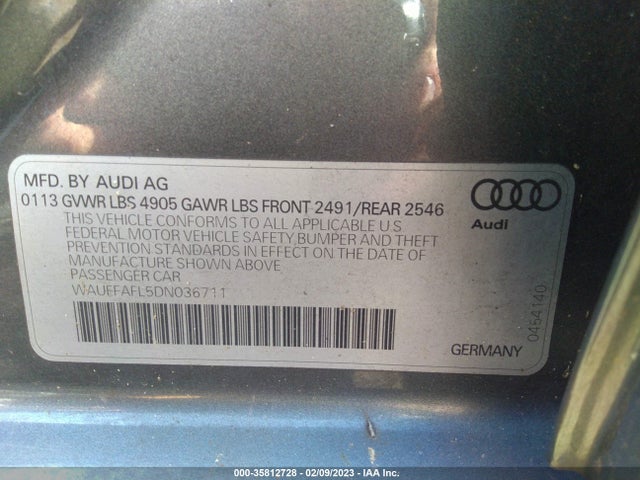 WAUFFAFL5DN036711 Audi A4 Premium Plus