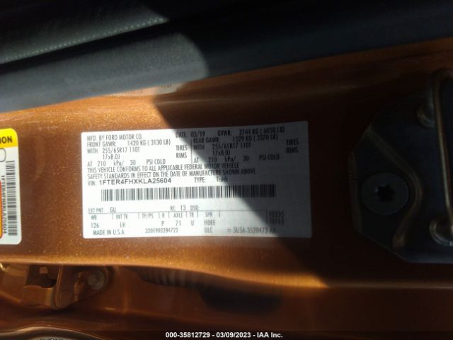 1FTER4FHXKLA25604 Ford Ranger Xl/xlt/lariat