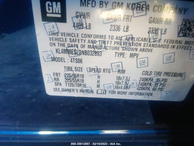 2022 Buick Encore, VIN: KL4MMESL3NB032893