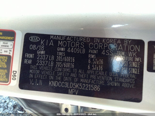 2019 Kia Niro, VIN: KNDCC3LD5K5221586