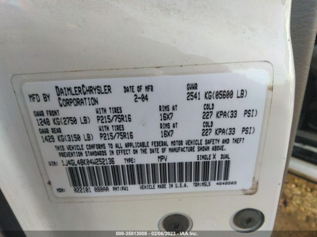 1J4GL48K04W252136 Jeep Liberty Sport