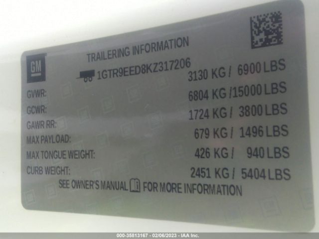 1GTR9EED8KZ317206 GMC Sierra 1500 At4
