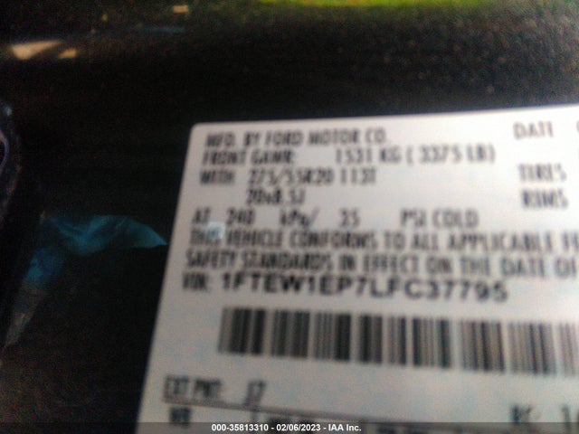 2020 Ford F-150, VIN: 1FTEW1EP7LFC37795