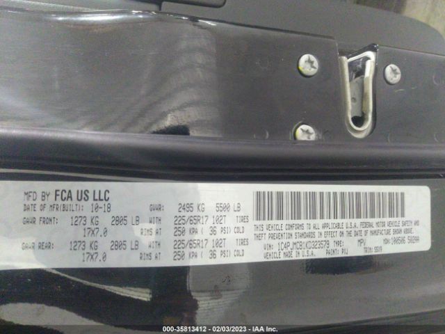 1C4PJMCB1KD323579 Jeep Cherokee Latitude