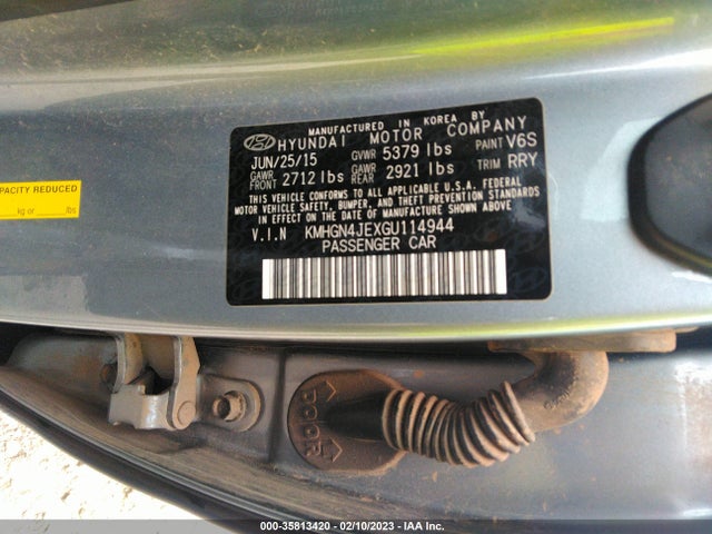 2016 Hyundai Genesis, VIN: KMHGN4JEXGU114944
