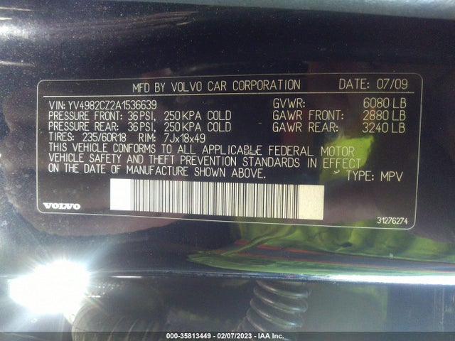 Volvo Xc90 I6 2010 YV4982CZ2A1536639 Image 10