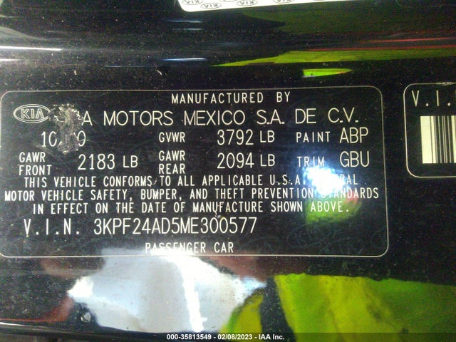 2021 Kia Forte, VIN: 3KPF24AD5ME300577