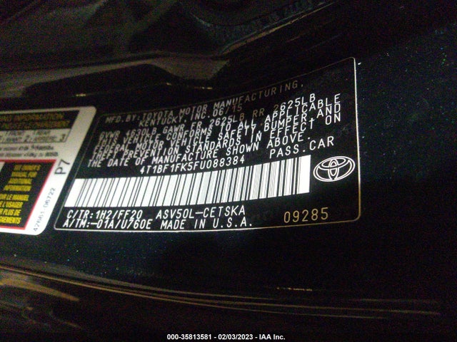 2015 Toyota Camry, VIN: 4T1BF1FK5FU088384