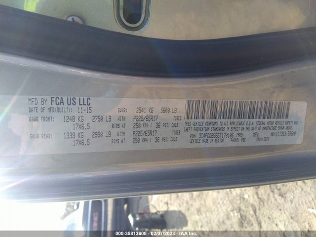Dodge Journey Sxt 2016 3C4PDDBG6GT170106 Image 9