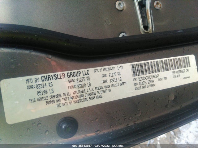 Chrysler 300 Limited 2012 2C3CCACG0CH188347 Image 9