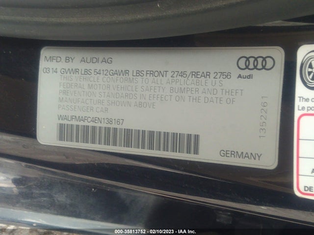 WAUFMAFC4EN138167 Audi A6 3.0l Tdi Premium Plus