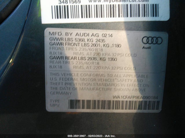 Audi Q5 PREMIUM 2014 WA1CFAFP9EA090184 Image 9