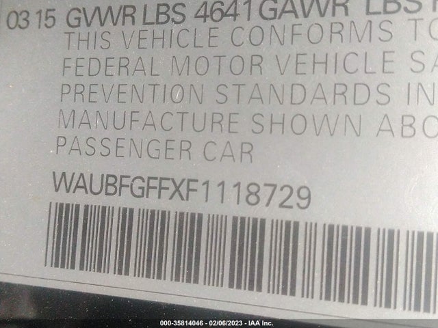 WAUBFGFFXF1118729 Audi S3/a3 2.0t Premium Plus