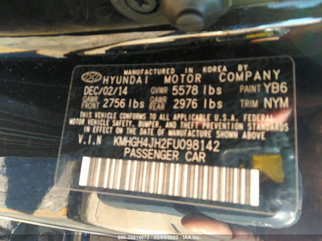 2015 Hyundai Equus, VIN: KMHGH4JH2FU098142