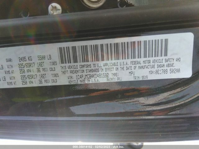 1C4PJMCB4KD481592 Jeep Cherokee Latitude