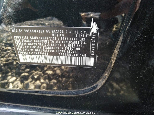 Volkswagen Jetta 1.4t Se 2017 3VWDB7AJ1HM276995 Image 10
