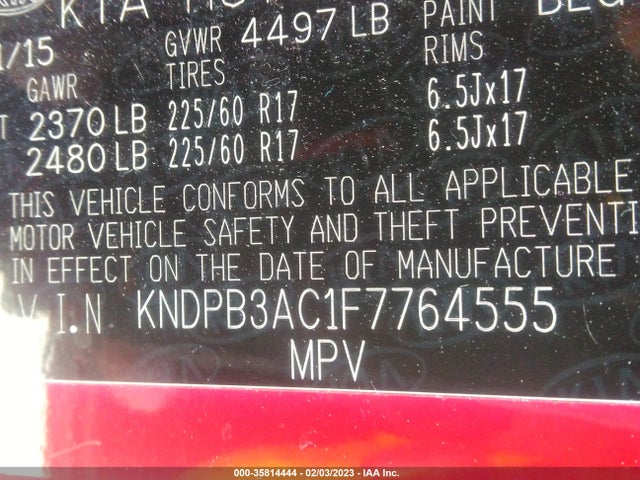 KIA Sportage Lx 2015 KNDPB3AC1F7764555 Image 9