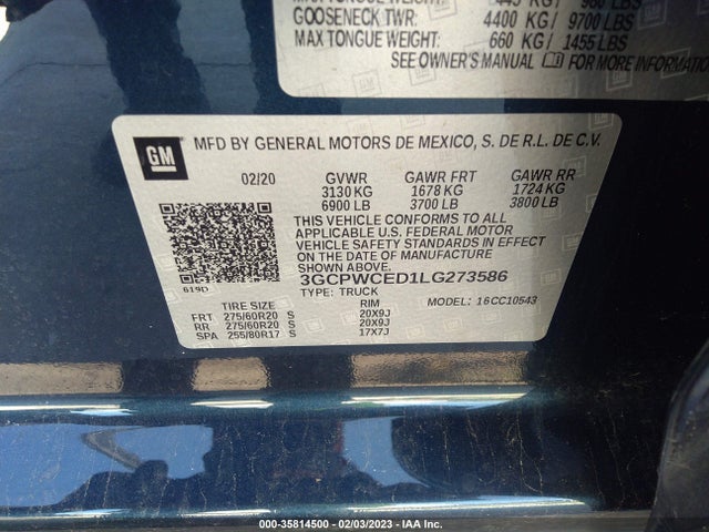 Chevrolet Silverado 1500 Lt 2020 3GCPWCED1LG273586 Image 9