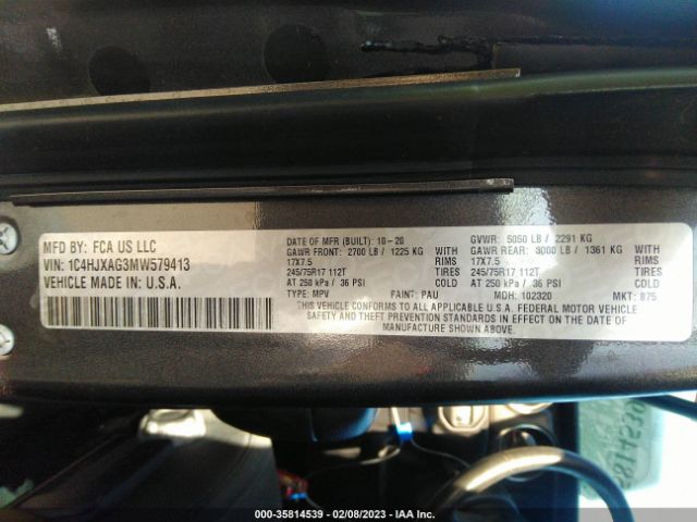 1C4HJXAG3MW579413 Jeep Wrangler Sport S