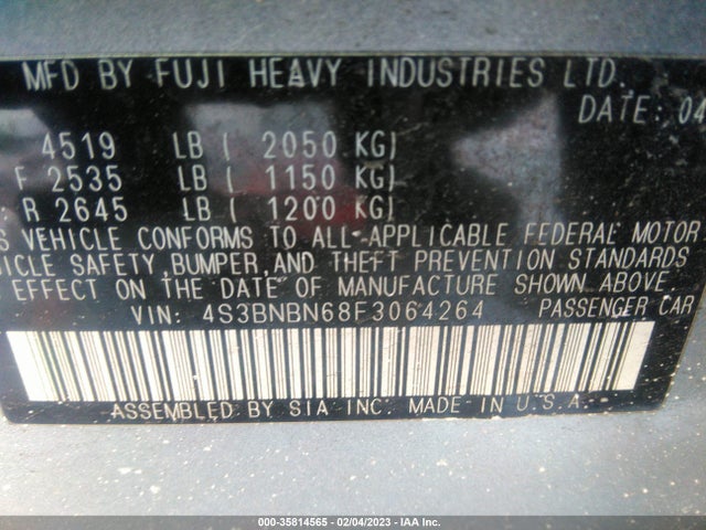 2015 Subaru Legacy, VIN: 4S3BNBN68F3064264
