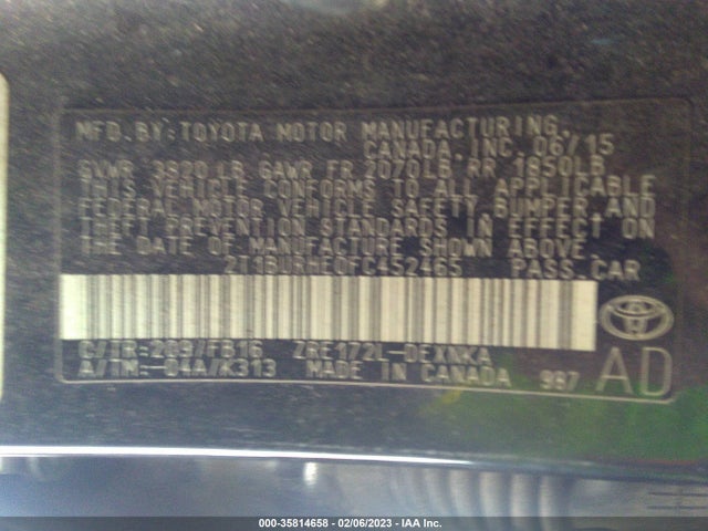 Toyota Corolla L/le/s/s Plus/le Plus 2015 2T1BURHE0FC452465 Image 10