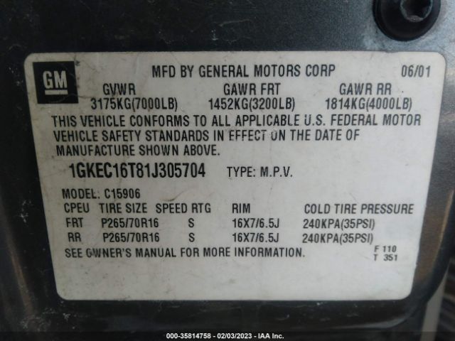 1GKEC16T81J305704 GMC Yukon Xl Slt