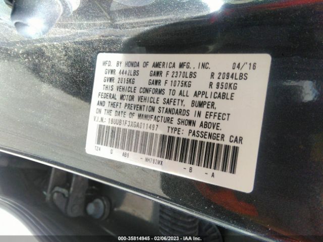 Acura TLX 2016 19UUB1F3XGA011497 Image 10