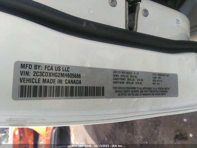 Dodge CHARGER GT 2021 2C3CDXHG2MH605686 Image 9