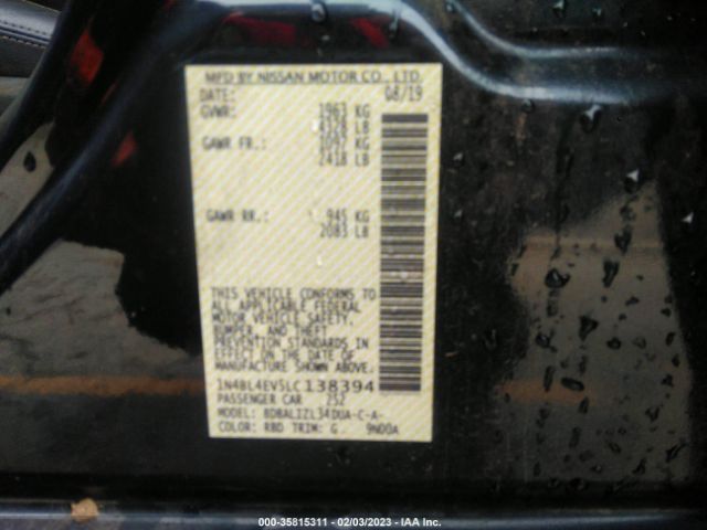 1N4BL4EV5LC138394 Nissan Altima 2.5 Sl