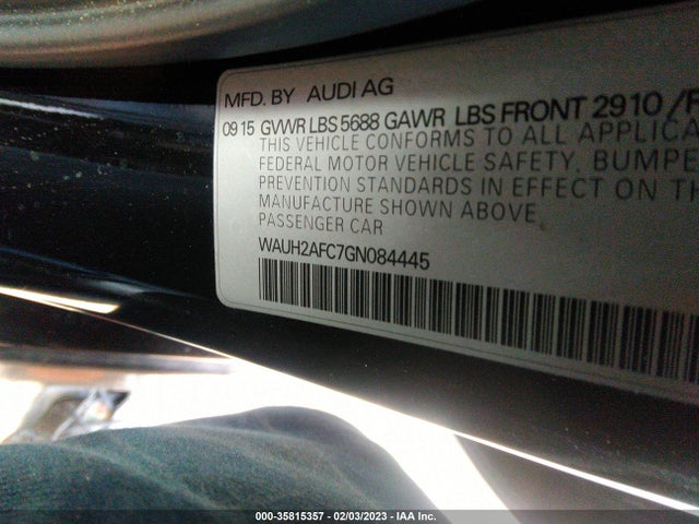 2016 Audi S6, VIN: WAUH2AFC7GN084445