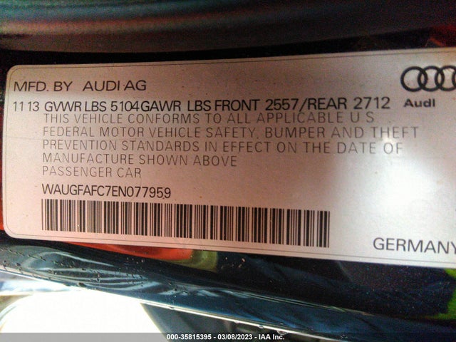 Audi A6 2.0t Premium Plus 2014 WAUGFAFC7EN077959 Image 9