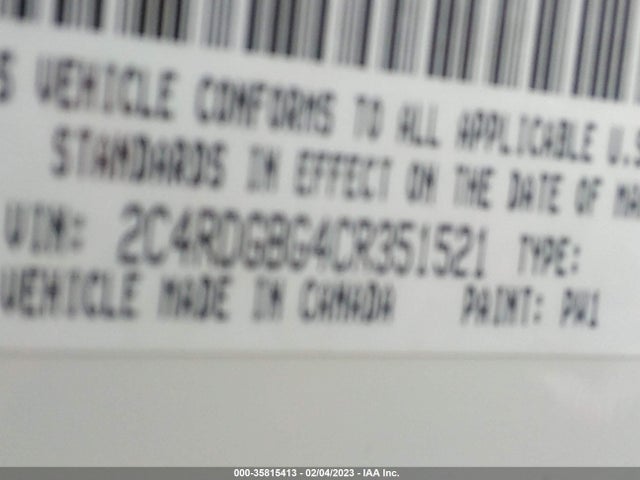 Dodge Grand Caravan Se 2012 2C4RDGBG4CR351521 Image 10