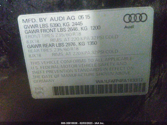 WA1LFAFP4FA143312 Audi Q5 Premium Plus
