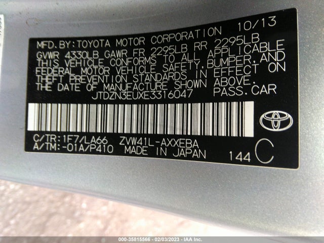 Toyota Prius V Two/three/five 2014 JTDZN3EUXE3316047 Image 10