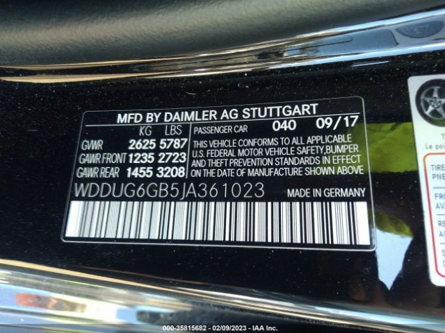 WDDUG6GB5JA361023 Mercedes-Benz S-class S 450