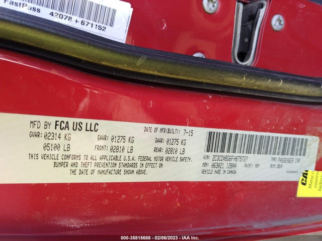 Dodge Charger Se 2015 2C3CDXBG6FH879727 Image 9