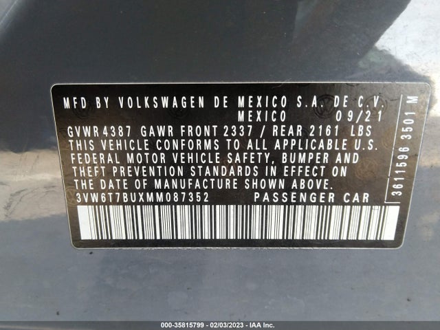 3VW6T7BUXMM087352 Volkswagen Jetta Gli S/autobahn