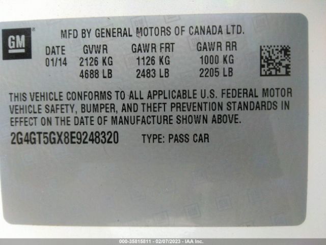 2G4GT5GX8E9248320 Buick REGAL GS