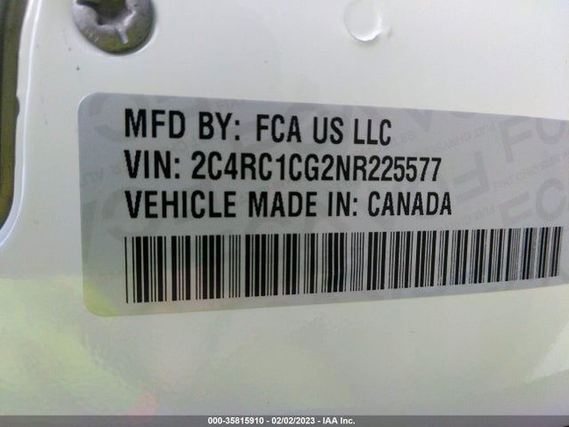 2022 Chrysler Voyager, VIN: 2C4RC1CG2NR225577