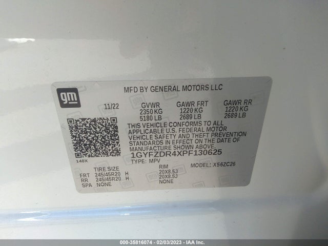 2023 Cadillac XT4, VIN: 1GYFZDR4XPF130625