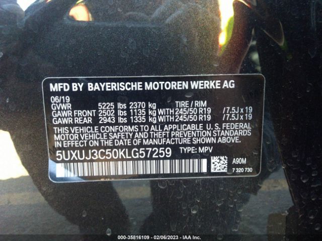 5UXUJ3C50KLG57259 BMW X4 Xdrive30i
