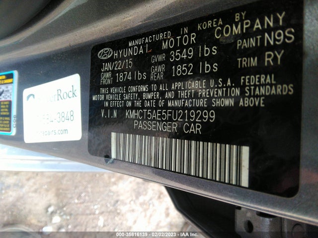 2015 Hyundai Accent, VIN: KMHCT5AE5FU219299