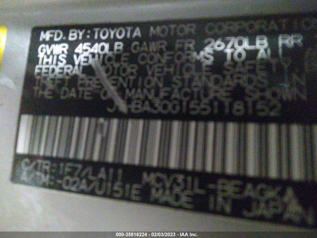 JTHBA30G155118152 Lexus ES 330