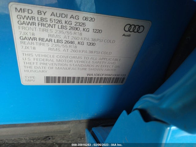 Audi Q3 2021 WA1DECF35M1006103 Image 11