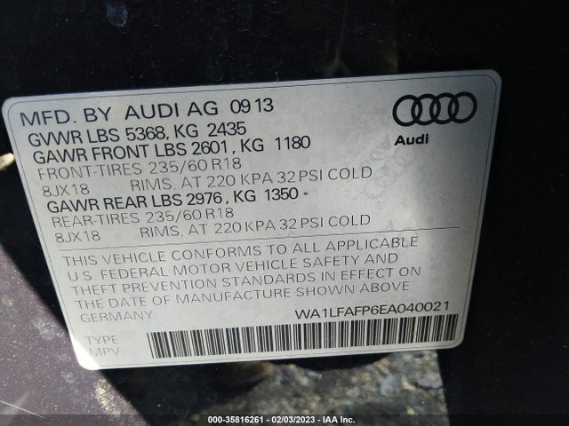 WA1LFAFP6EA040021 Audi Q5 Premium Plus