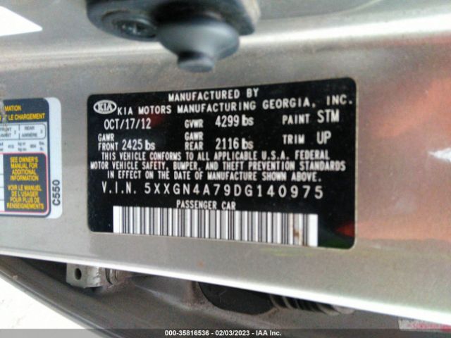 5XXGN4A79DG140975 KIA OPTIMA EX