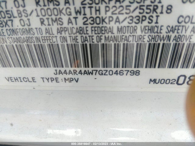 JA4AR4AW7GZ046798 Mitsubishi Outlander Sport 2.4